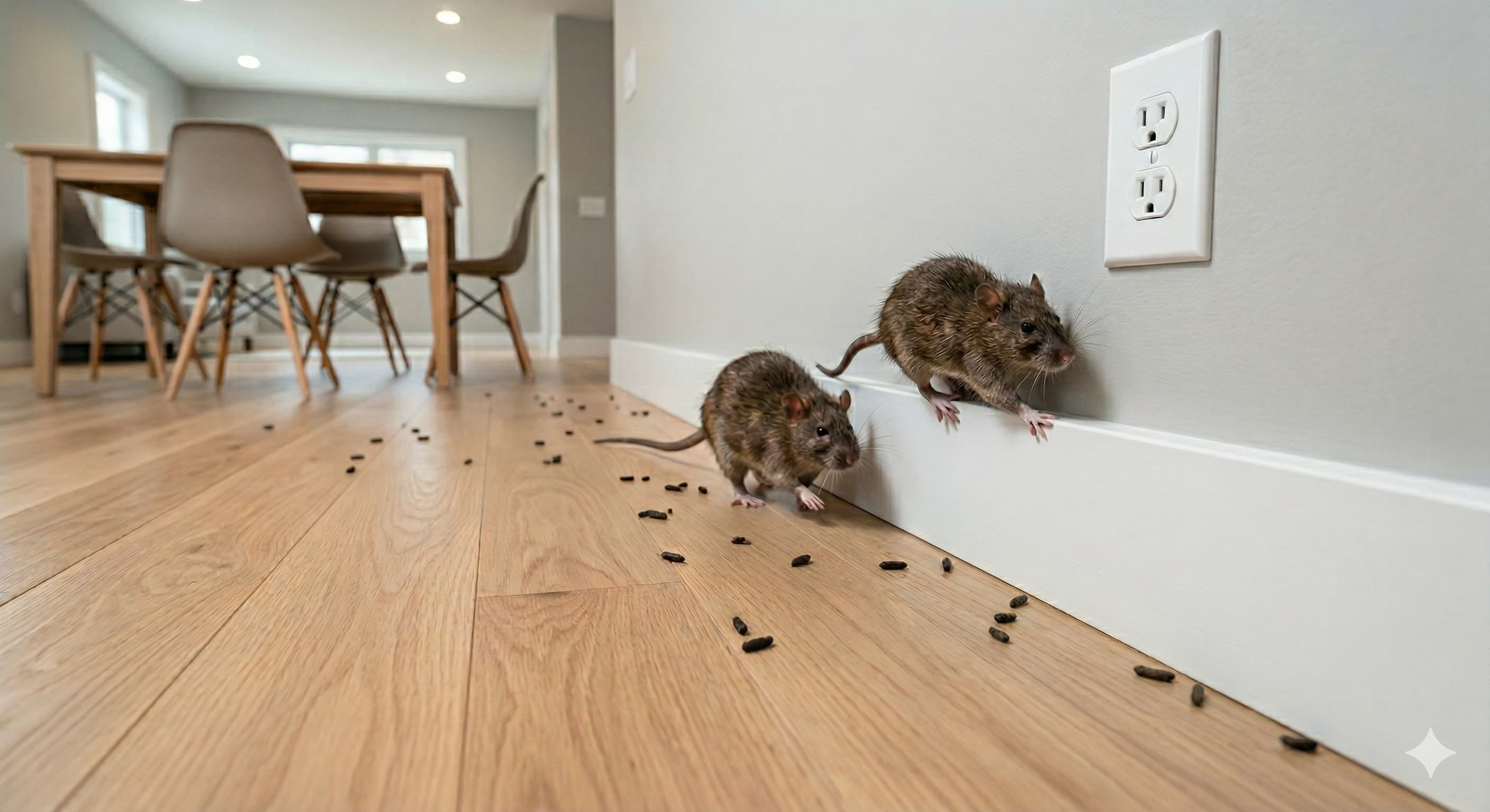 Rodent control technician inspecting a home in Los Angeles
